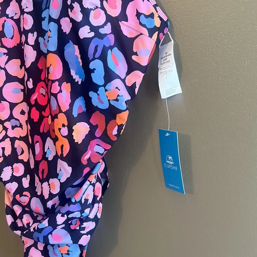NWT Cupshe multicolor leopard swimsuit